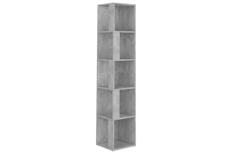 Hengende hjørneskap betonggrå 33x33x164,5 cm sponplate - Grå - Kjøkkenhylle - Hjørnehylle