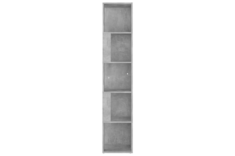 Hengende hjørneskap betonggrå 33x33x164,5 cm sponplate - Grå - Oppbevaring - Hyller - Hjørnehylle