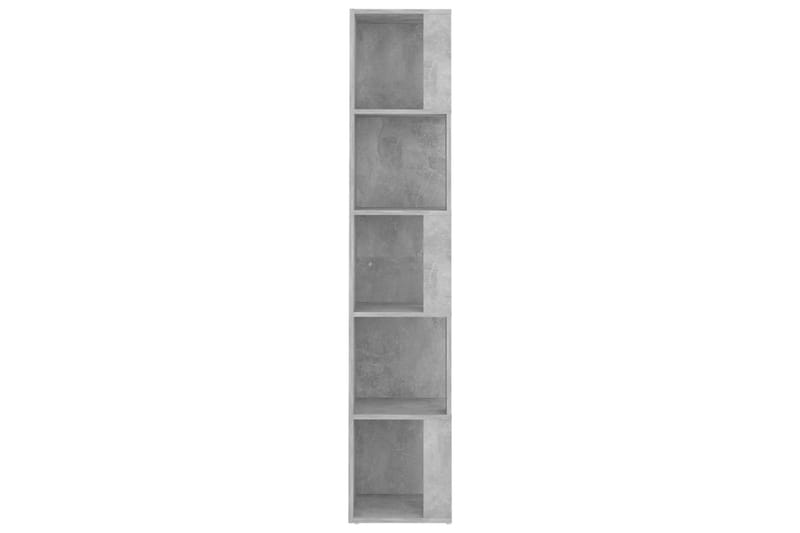 Hengende hjørneskap betonggrå 33x33x164,5 cm sponplate - Grå - Oppbevaring - Hyller - Hjørnehylle
