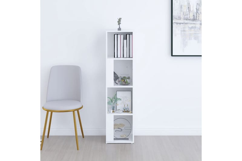 Hengende hjørneskap hvit 33x33x132 cm sponplate - Hvit - Oppbevaring - Hyller - Hjørnehylle
