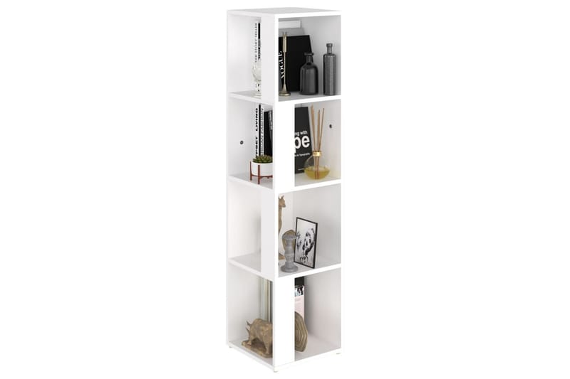 Hengende hjørneskap hvit 33x33x132 cm sponplate - Hvit - Oppbevaring - Hyller - Hjørnehylle