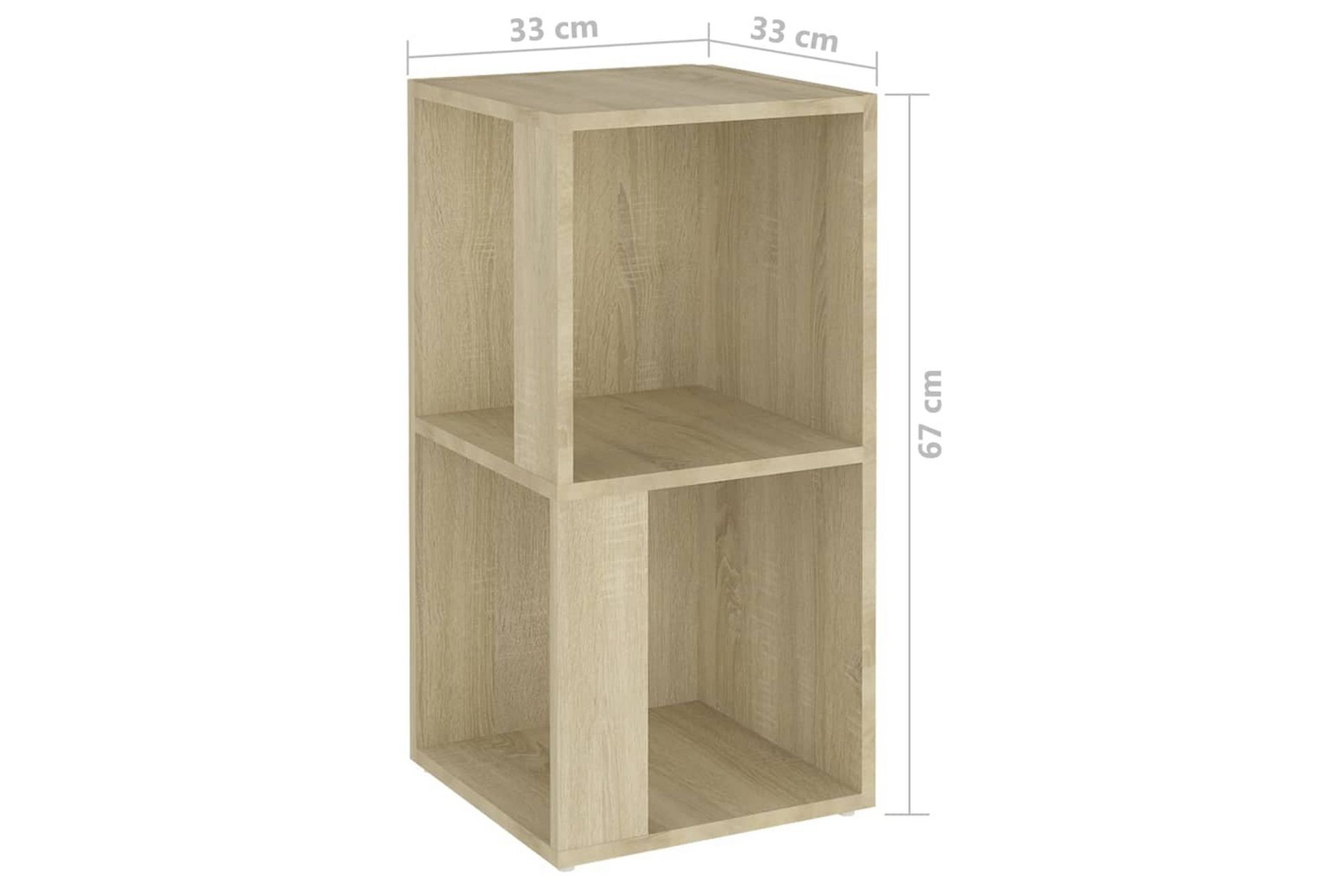 Hjørneskap sonoma eik 33x33x67 cm sponplate - Brun - Oppbevaring - Hyller - Hjørnehylle
