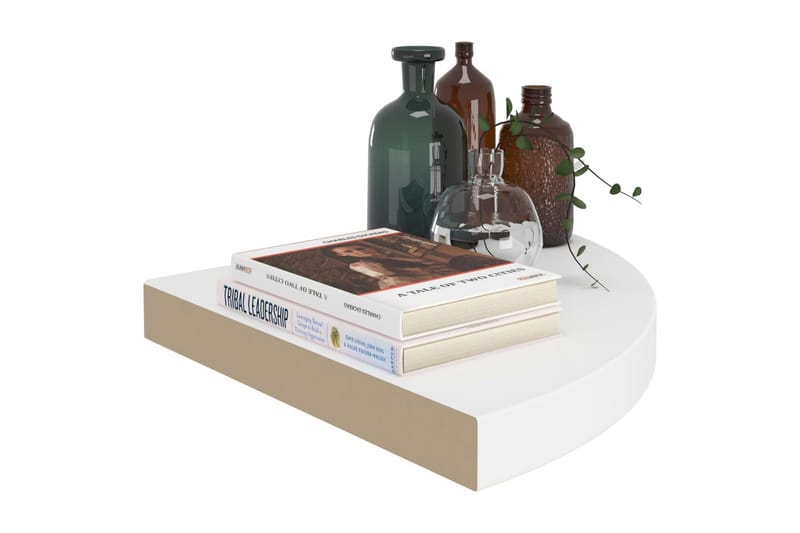 Flytende vegghylle hvit 35x35x3,8 cm MDF - Hvit - Oppbevaring - Hyller - Hjørnehylle