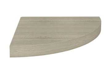 Flytende vegghyller 4 stk eik 35x35x3,8 cm MDF - Brun - Oppbevaring - Hyller - Hjørnehylle