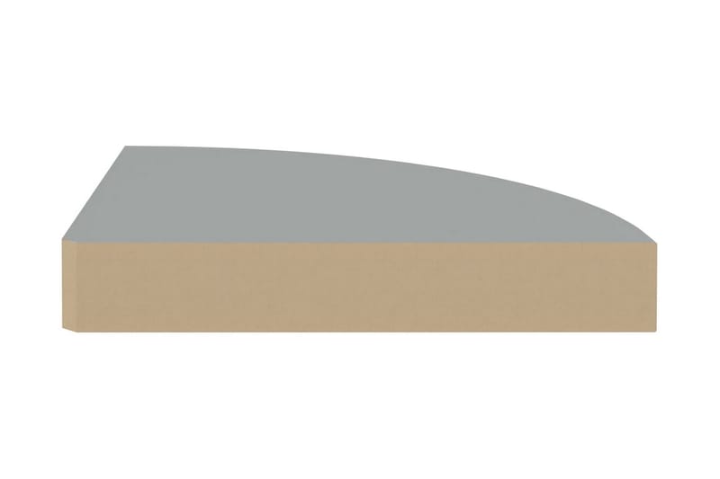 Flytende vegghyller 4 stk grå 25x25x3,8 cm MDF - Grå - Oppbevaring - Hyller - Hjørnehylle
