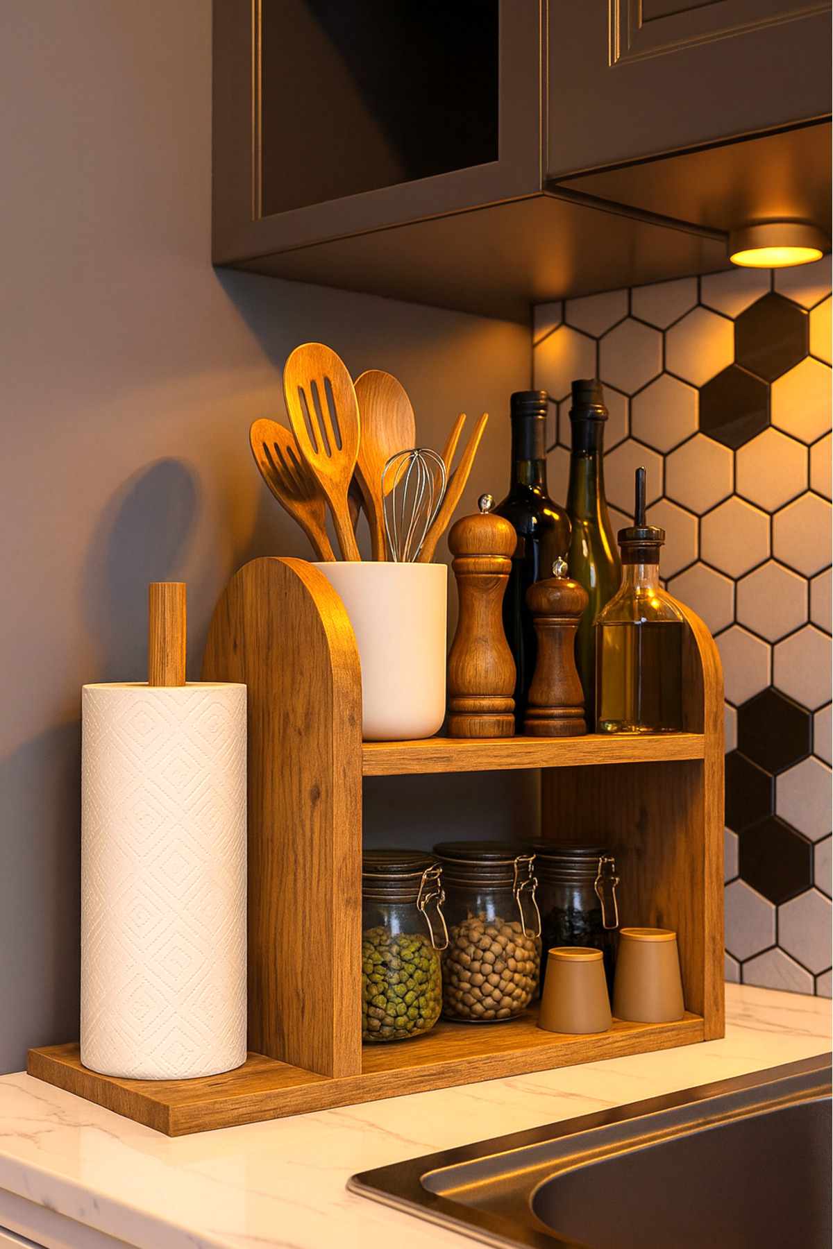 Kjøkkenhylle Hanah Home Peka Kitchen (45 x 36,8 x 17 cm) Furu - Furu