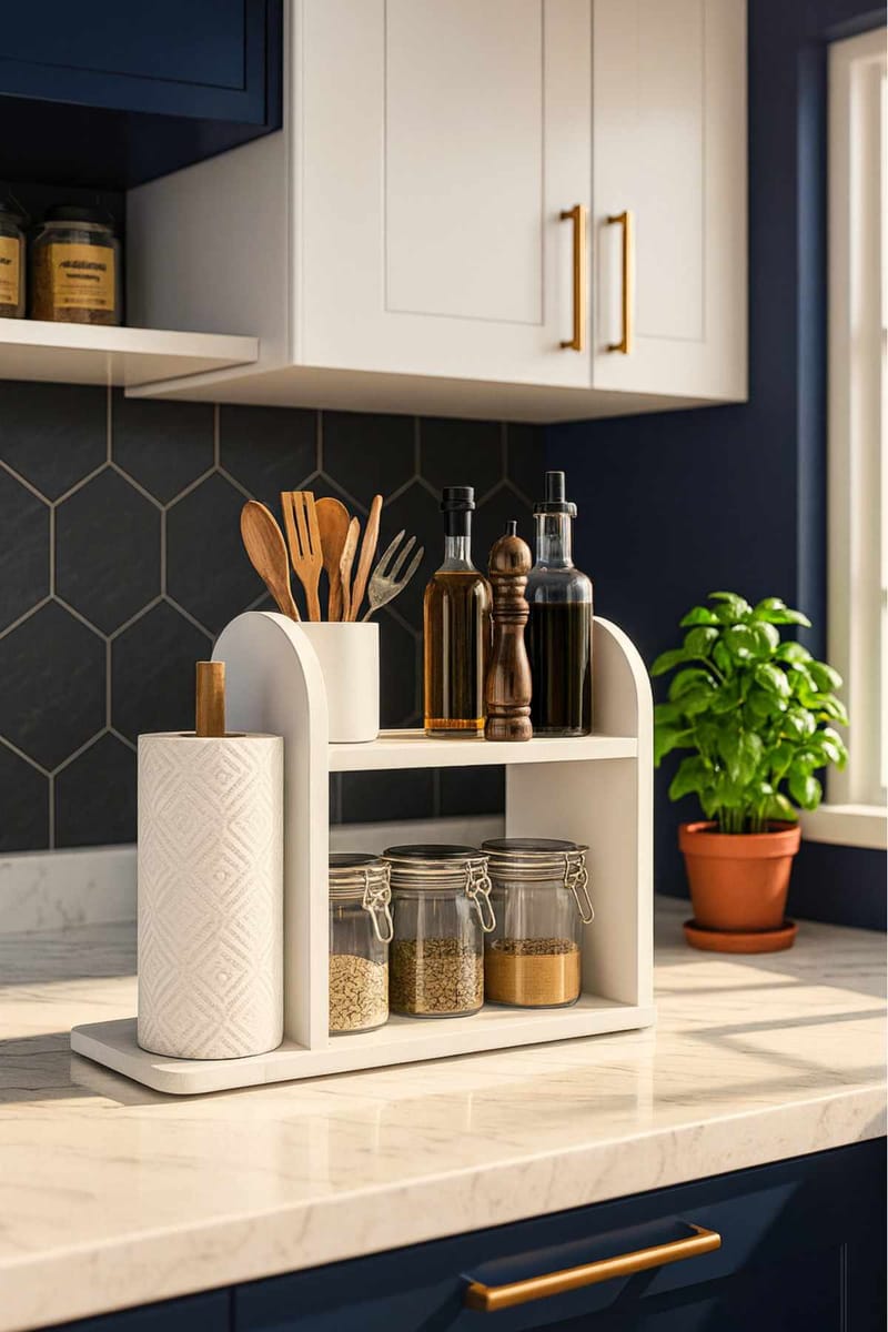 Kjøkkenhylle Hanah Home Peka Kitchen (45 x 36,8 x 17 cm) Hvit, Hvit