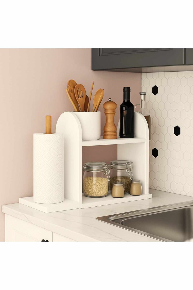 Kjøkkenhylle Hanah Home Peka Kitchen (45 x 36,8 x 17 cm) Hvit - Hvit - Hus & oppussing - Kjøkken & bad - Kjøkken & vaskerom - Kjøkkeninnredning - Kjøkkenhylle