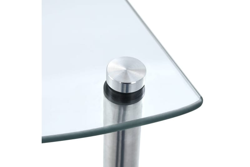 Hylle 4 etasjer gjennomsiktig 30x30x100 cm herdet glass - Oppbevaring - Hyller - Hjørnehylle