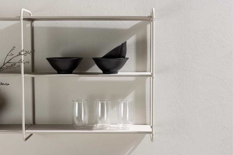 Lyon Tallerkenhylle 122x18 cm - Beige - Oppbevaring - Hyller - Oppbevaringshylle - Tallerkenhylle