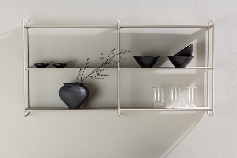 Lyon Tallerkenhylle 122x18 cm - Beige - Oppbevaring - Hyller - Oppbevaringshylle - Tallerkenhylle