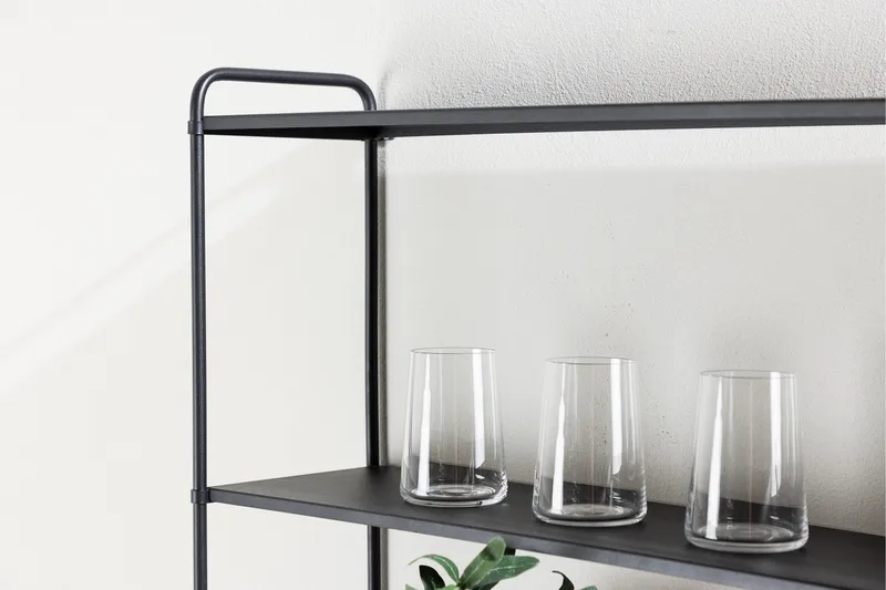 Lyon Tallerkenhylle 122x18 cm - Svart - Oppbevaring - Hyller - Oppbevaringshylle - Tallerkenhylle