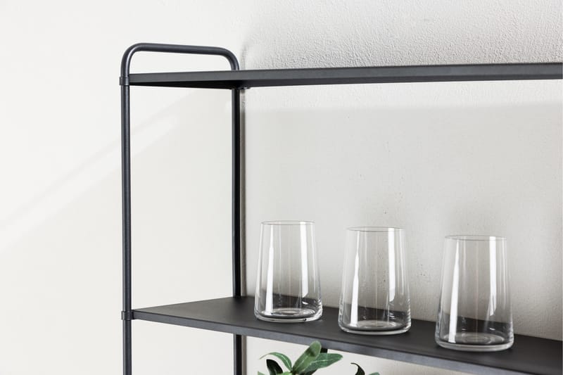Lyon Tallerkenhylle 122x18 cm - Svart - Oppbevaring - Hyller - Oppbevaringshylle - Tallerkenhylle