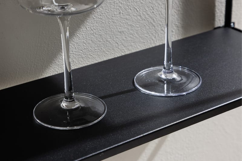 Lyon Tallerkenhylle 122x18 cm - Svart - Oppbevaring - Hyller - Oppbevaringshylle - Tallerkenhylle