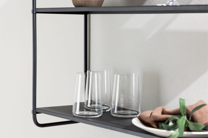 Lyon Tallerkenhylle 62x18 cm - Svart - Oppbevaring - Hyller - Oppbevaringshylle - Tallerkenhylle