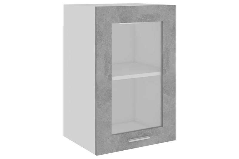 Hengende skap glass betonggrå 40x31x60 cm sponplate - Grå - Kjøkkenskap