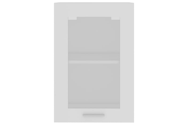 Hengende skap glass hvit 40x31x60 cm sponplate - Hvit - Kjøkkenskap