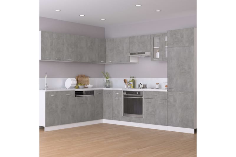 Kjøkkenskap betonggrå 60x31x60 cm sponplate - Grå - Kjøkkenskap