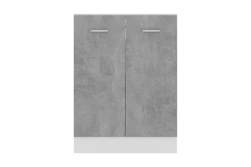 Kjøkkenskap betonggrå 60x46x81,5 cm sponplate - Grå - Kjøkkenskap