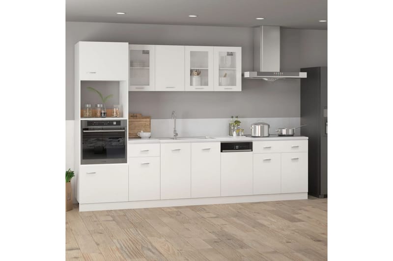 Kjøkkenskap hvit 80x46x81,5 cm sponplate - Hvit - Kjøkkenskap