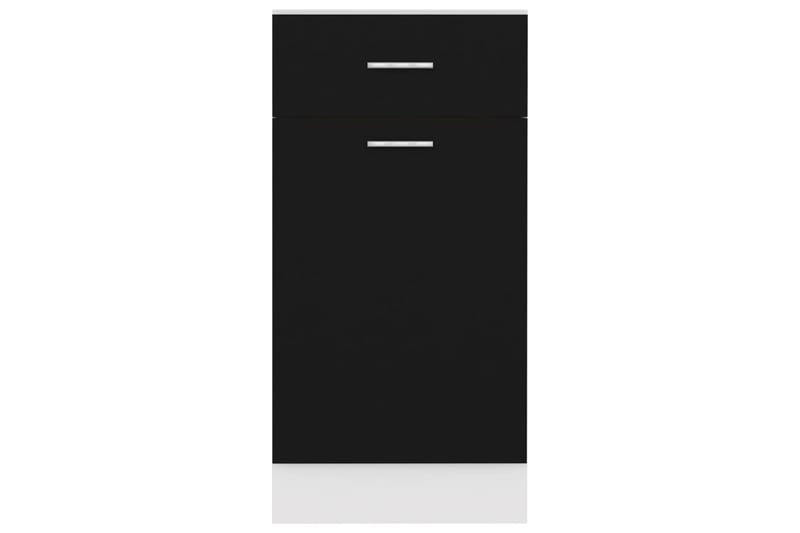 Kjøkkenskap svart 40x46x81,5 cm sponplate - Svart - Kjøkkenskap