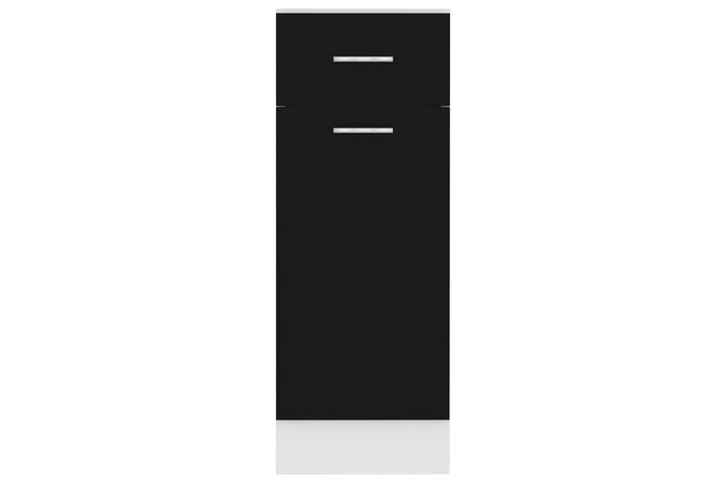 Kjøkkenskap svart 30x46x81,5 cm sponplate - Svart - Kjøkkenskap