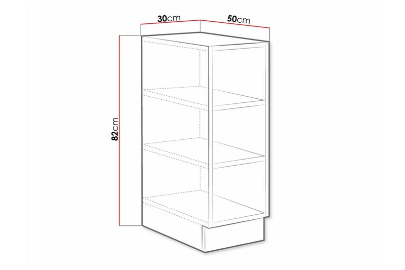 Templemore Kjøkkenskap 30 cm - Hvid - Hus & oppussing - Kjøkken & bad - Kjøkken & vaskerom