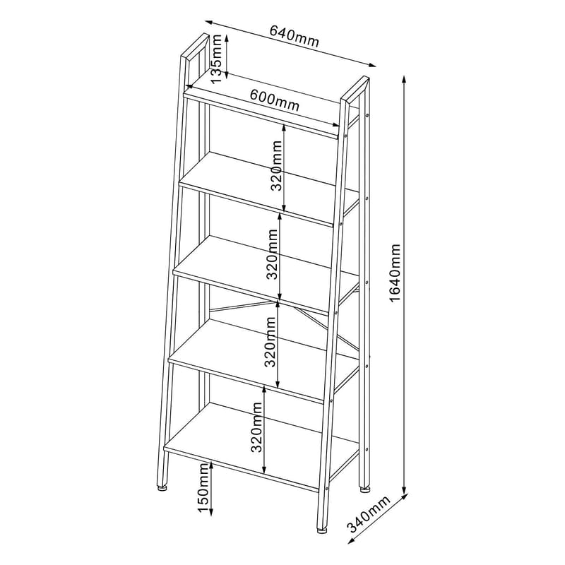 Shelf HOME4YOU - eik/brun - Hus & oppussing - Kjøkken & bad - Kjøkken & vaskerom - Kjøkkeninnredning - Kjøkkenhylle