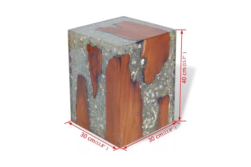 Krakk heltre teak og harpiks - Møbler - Stoler & lenestoler - Krakk