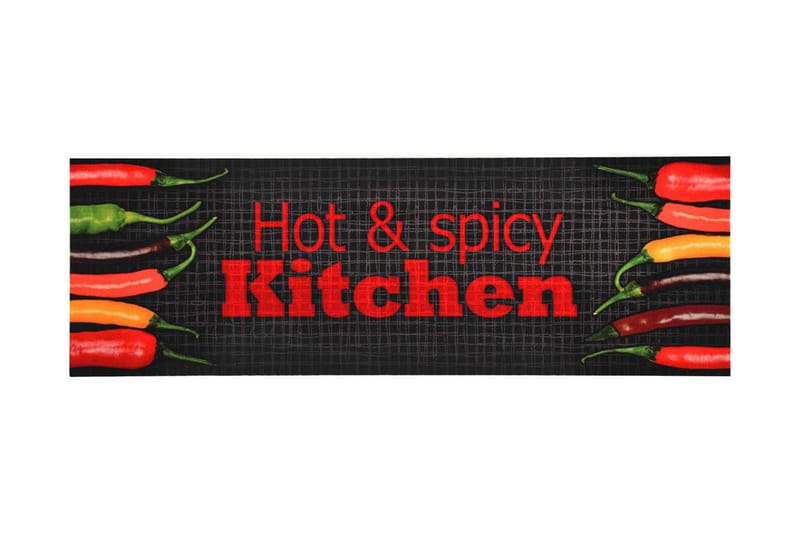 Kjøkkenteppe vaskbart Hot & Spicy 60x300 cm - Flerfarget - Kjøkkenmatte