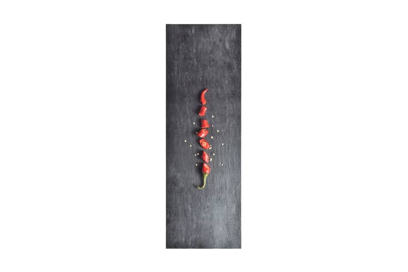Vaskbart kjøkkenteppe pepper 45x150 cm - Flerfarget - Kjøkkenmatte