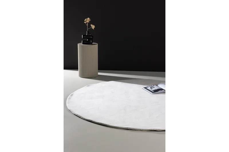 Nixie Plastmatte 200 cm Rund - Hvid - Tekstiler - Tepper & Matter - Utendørstepper - Plasttepper