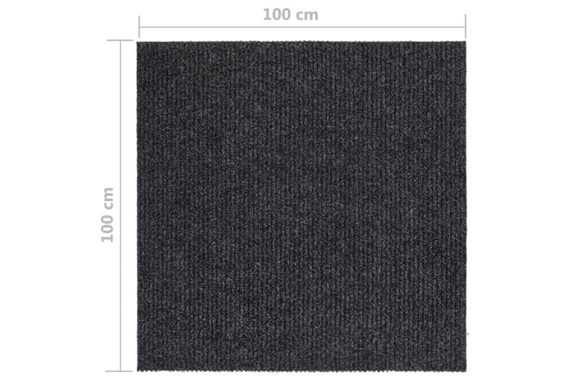 Smussfangende teppeløper 100x100 cm antrasitt - Antrasittgrå - Kjøkkenmatte - Plasttepper - Hall matte