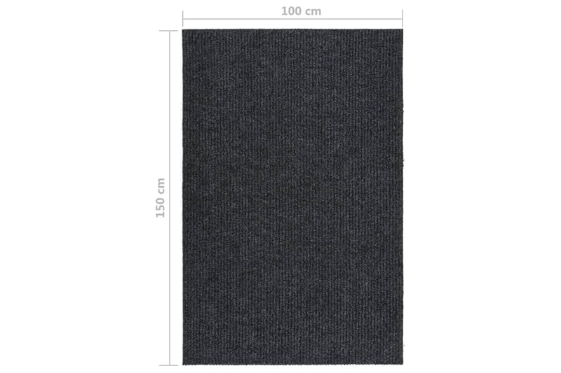 Smussfangende teppeløper 100x150 cm antrasitt - Antrasittgrå - Tekstiler - Tepper & Matter - Utendørstepper - Plasttepper