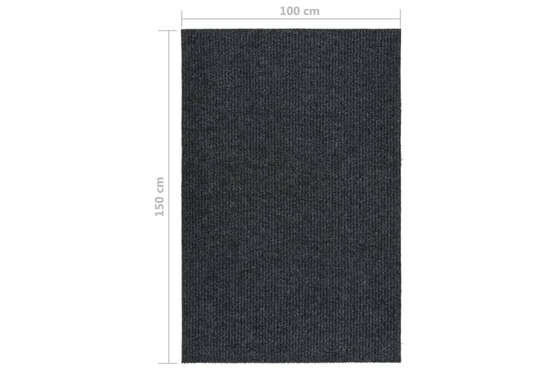 Smussfangende teppeløper 100x150 cm antrasitt - Antrasittgrå - Kjøkkenmatte - Plasttepper - Hall matte
