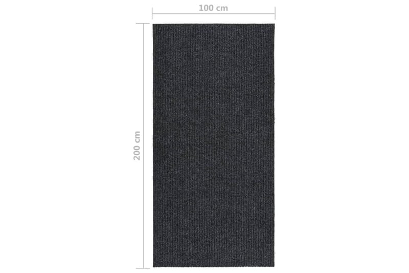 Smussfangende teppeløper 100x200 cm antrasitt - Antrasittgrå - Tekstiler - Tepper & Matter - Utendørstepper - Plasttepper