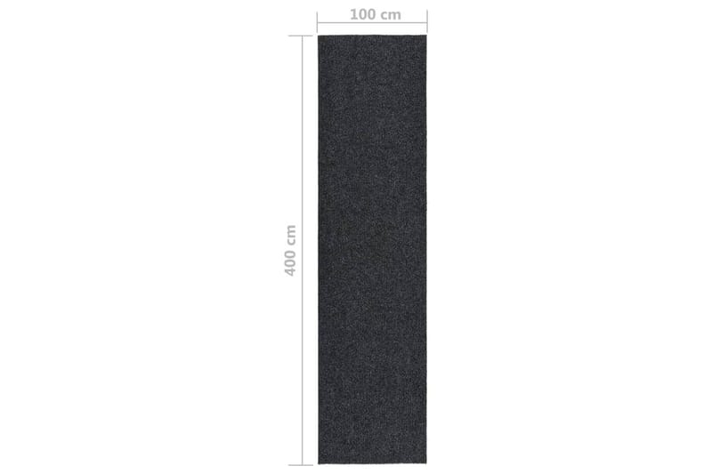 Smussfangende teppeløper 100x400 cm antrasitt - Antrasittgrå - Tekstiler - Tepper & Matter - Utendørstepper - Plasttepper
