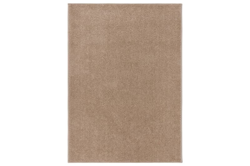 Teppe med kort luv 120x170 cm brun - Brun - Tekstiler - Tepper & Matter - Utendørstepper - Plasttepper