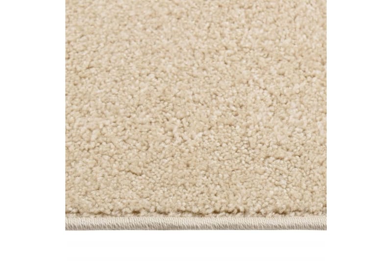 Teppe med kort luv 200x290 cm beige - Beige - Kjøkkenmatte - Plasttepper - Hall matte