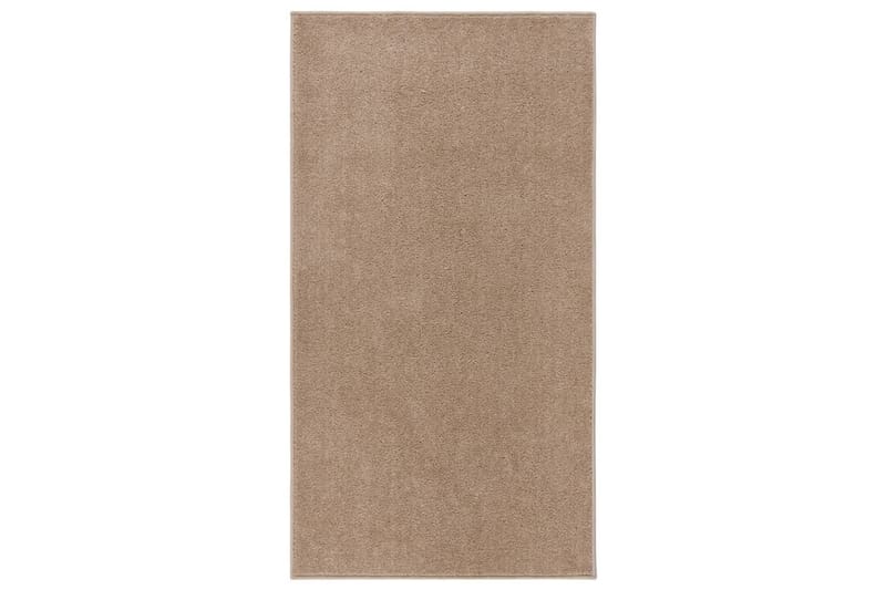 Teppe med kort luv 80x150 cm brun - Brun - Plasttepper - Hall matte - Kjøkkenmatte