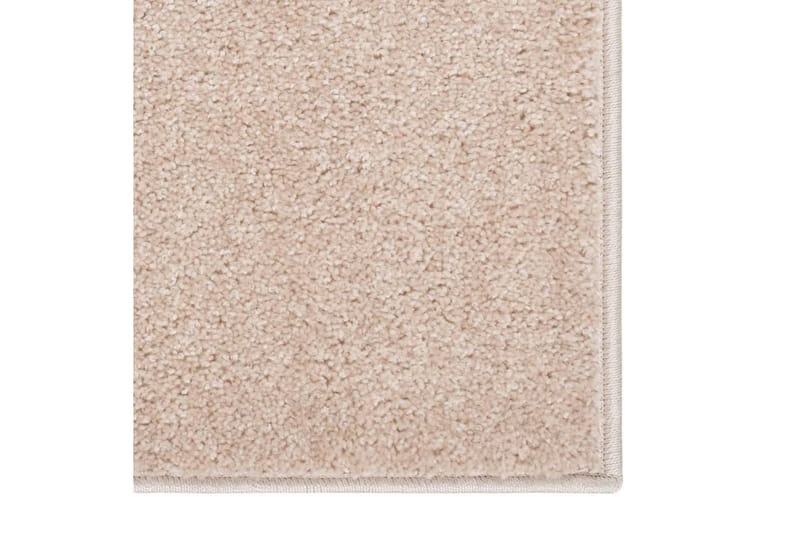 Teppe med kort luv 80x150 cm mørk beige - Beige - Tekstiler - Tepper & Matter - Utendørstepper - Plasttepper