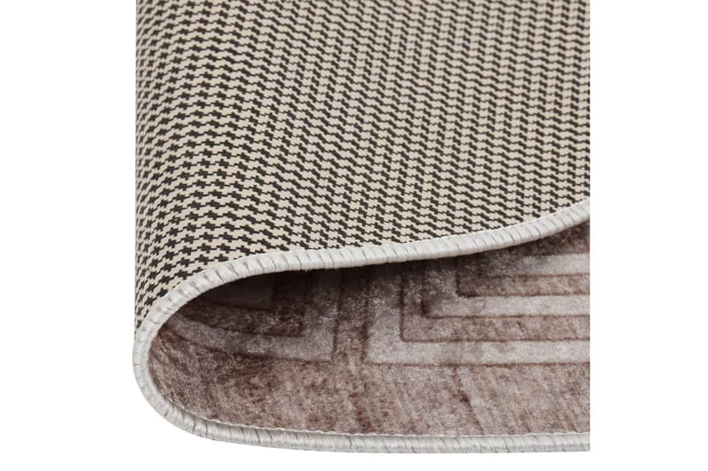 Vaskbart teppe 120 cm beige sklisikker - Beige - Tekstiler - Tepper & Matter - Utendørstepper - Plasttepper