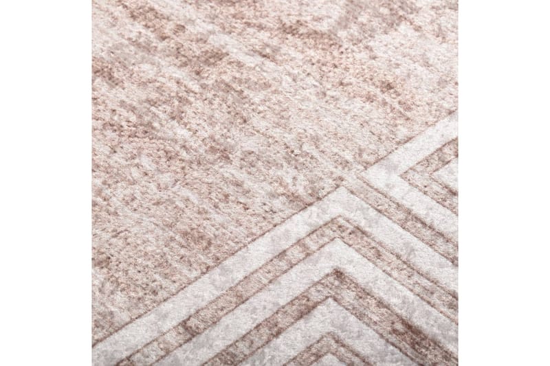 Vaskbart teppe 120x180 cm beige sklisikker - Beige - Kjøkkenmatte - Plasttepper - Hall matte