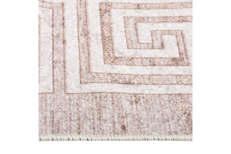 Vaskbart teppe 120x180 cm beige sklisikker - Beige - Kjøkkenmatte - Plasttepper - Hall matte