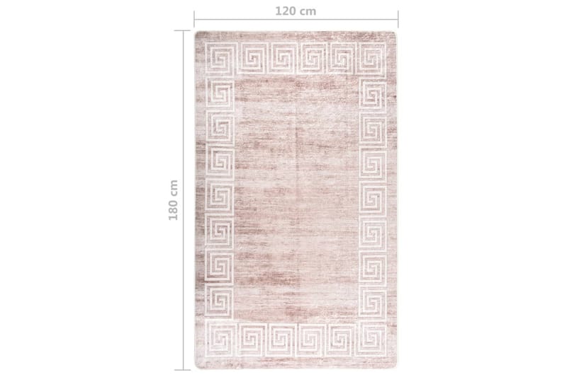 Vaskbart teppe 120x180 cm beige sklisikker - Beige - Tekstiler - Tepper & Matter - Utendørstepper - Plasttepper