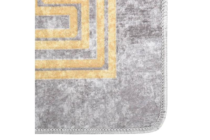 Vaskbart teppe 120x180 cm grå sklisikker - Grå - Kjøkkenmatte - Plasttepper - Hall matte