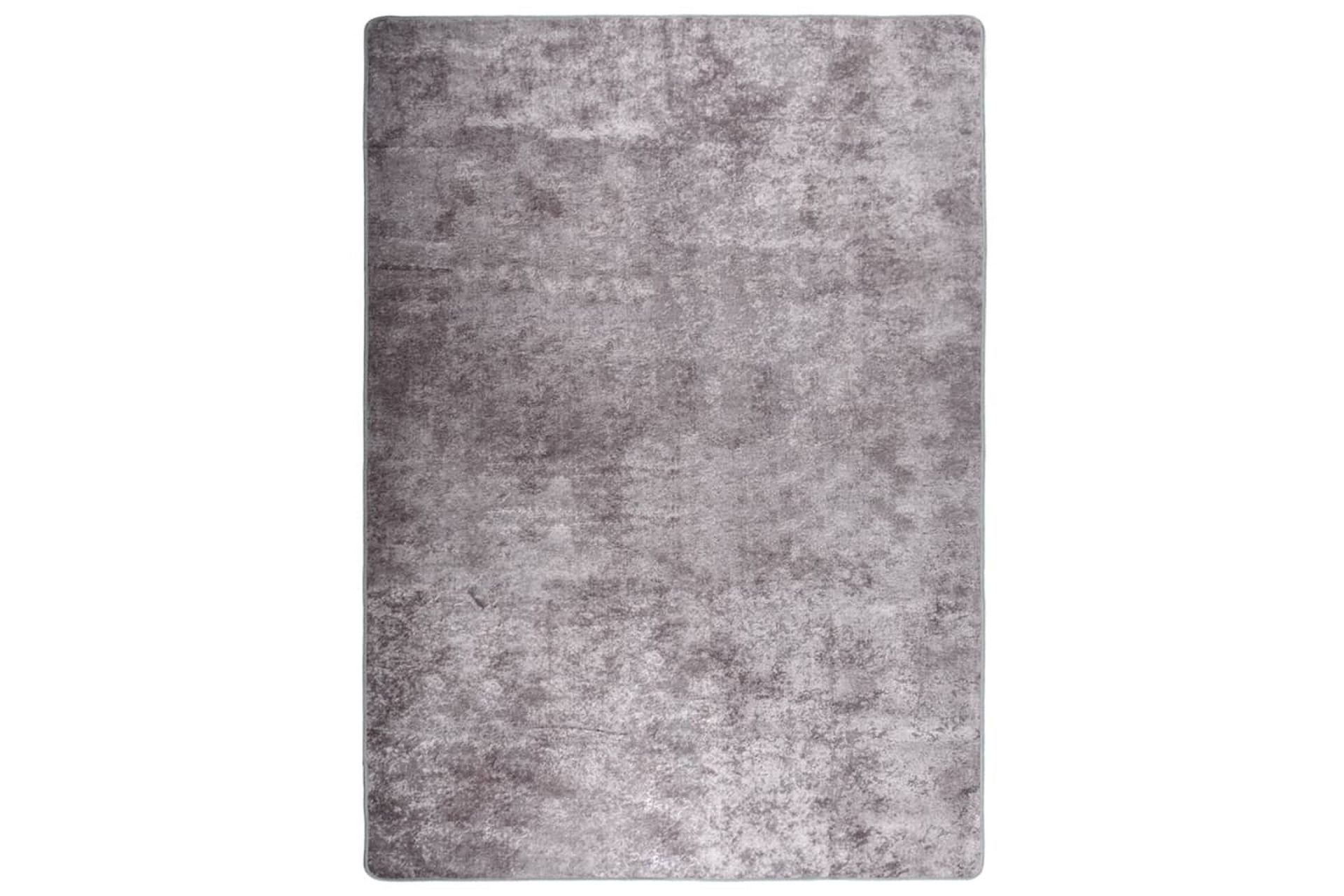 Vaskbart teppe 120x180 cm sklisikker grå - Grå - Tekstiler - Tepper & Matter - Utendørstepper - Plasttepper