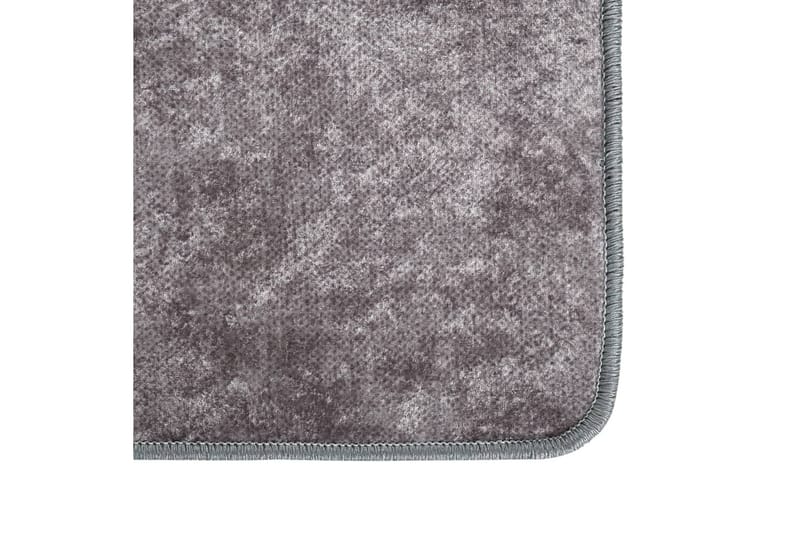 Vaskbart teppe 120x180 cm sklisikker grå - Grå - Kjøkkenmatte - Plasttepper - Hall matte