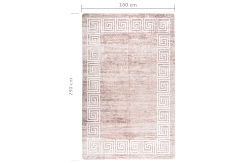 Vaskbart teppe 160x230 cm beige sklisikker - Beige - Tekstiler - Tepper & Matter - Utendørstepper - Plasttepper