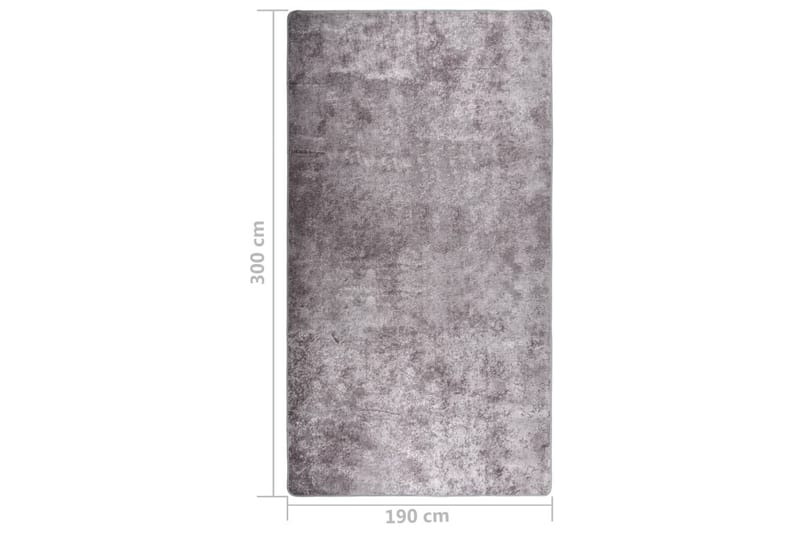 Vaskbart teppe 190x300 cm sklisikker grå - Grå - Tekstiler - Tepper & Matter - Utendørstepper - Plasttepper